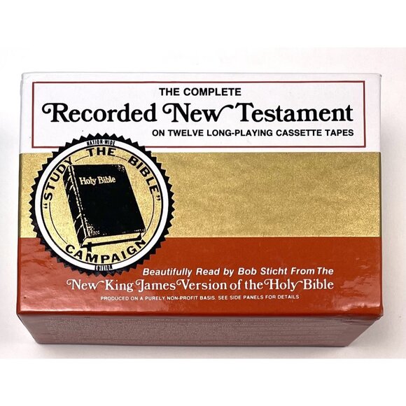 The Complete Recorded New Testament New KJV Bible 12-Cassette Box Set TESTED EUC - Picture 1 of 3